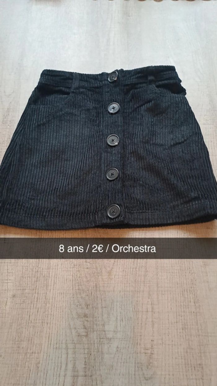 Jupe style velours noir