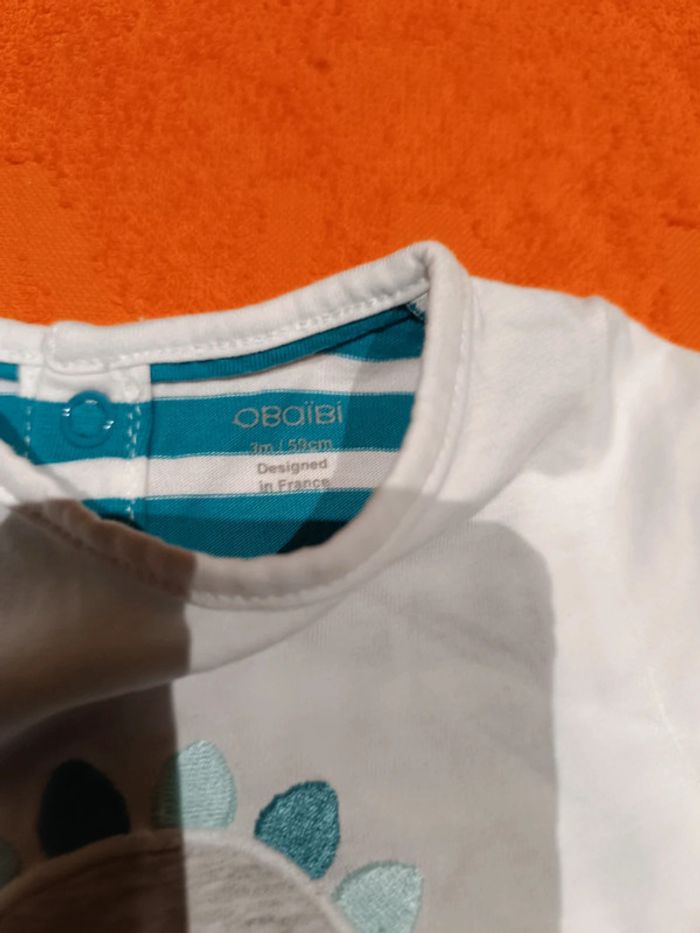 Pyjama combi courte Obaïbi 3 mois 59 cm - photo numéro 3