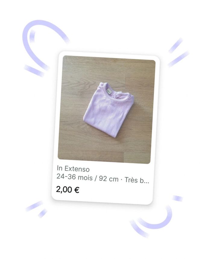 🩷 Tee-shirt MC maille côtelée 36 mois In Extenso #emyfleury_36moisfille