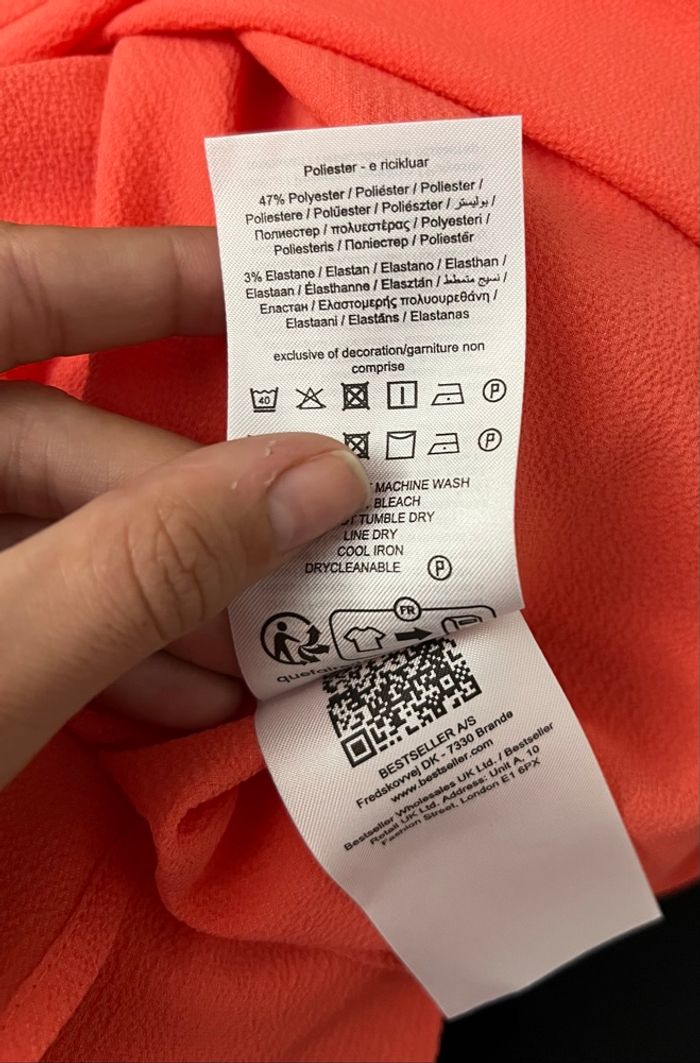 Blouse fluide manches courtes orange Only - photo numéro 9