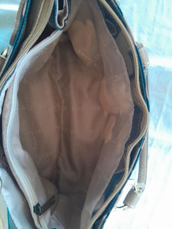 Très beau sac en cuir a motifs vintage Lancaster - photo numéro 9