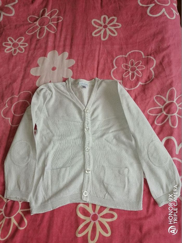 gilet à boutons écru vertbaudet 3 ans