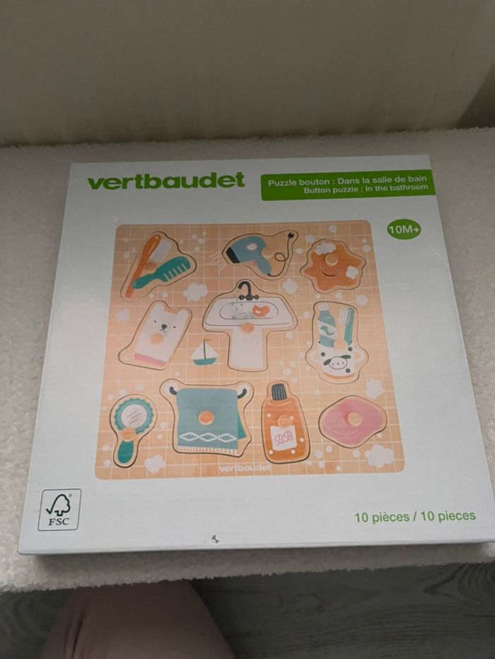 Puzzle bouton : Dans la salle de bain