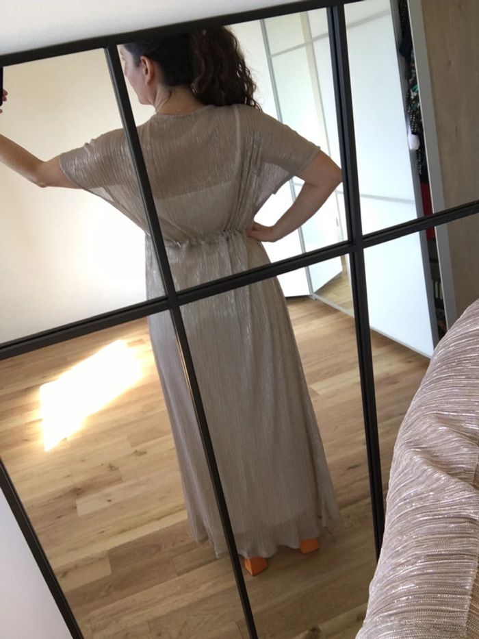 Robe longue doré Promod - photo numéro 3