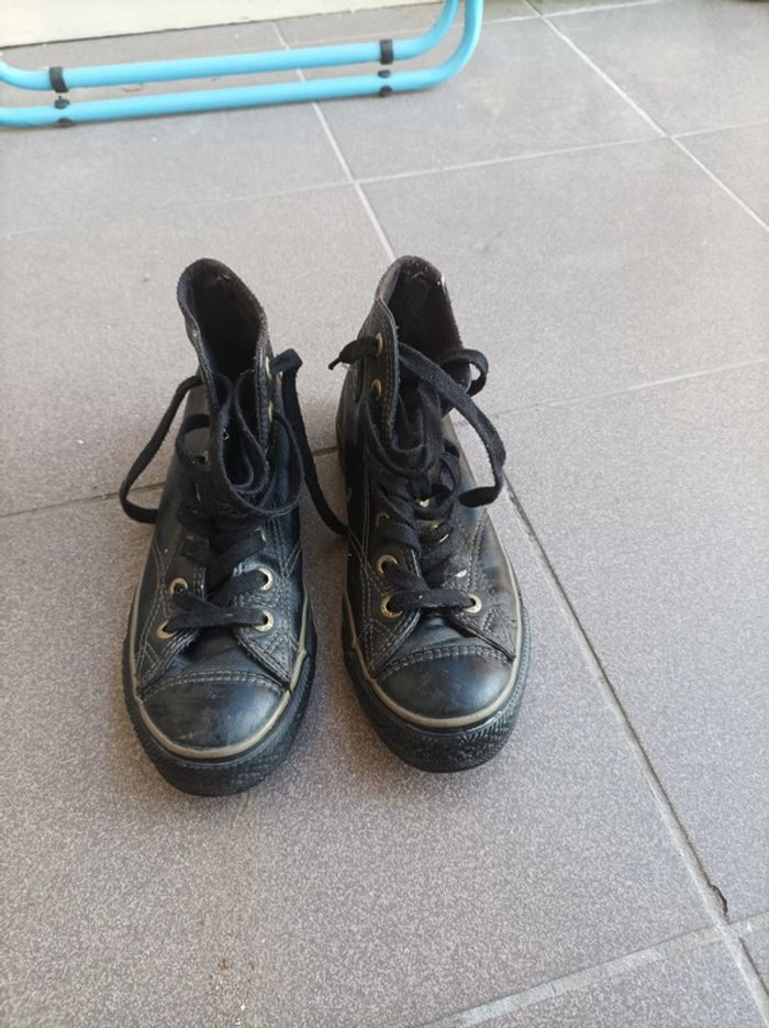 Baskets montantes converse noire - photo numéro 9