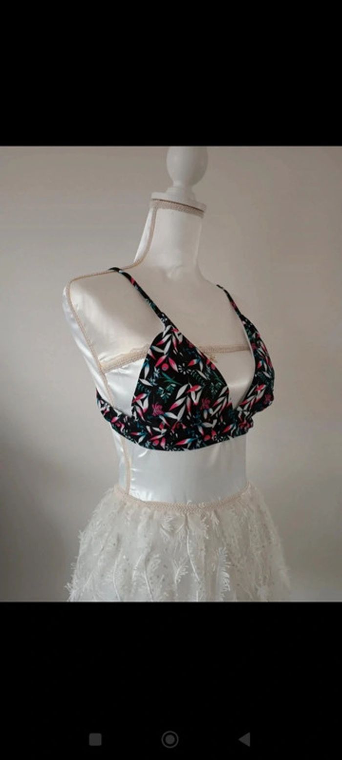 Haut maillot de bain 2 pièces fleurie - photo numéro 5