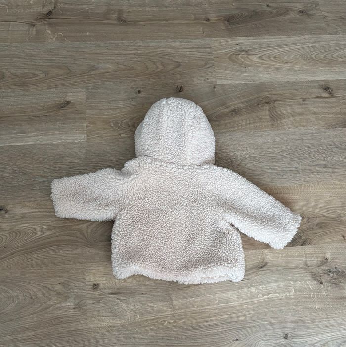 Manteau  Sherpa crème bébé fille Mango 9-12 mois - photo numéro 2