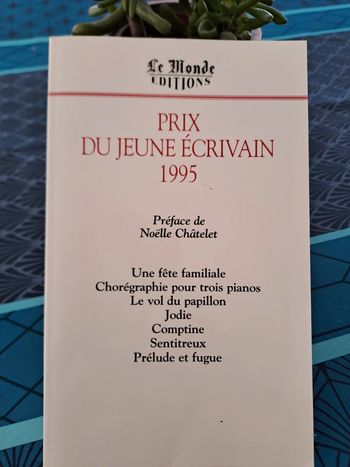 Livre Prix du Jeune écrivain 1995