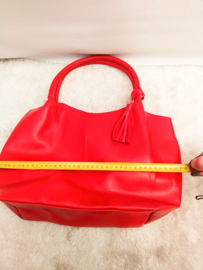 Sac a main rouge en très bon état - photo numéro 6