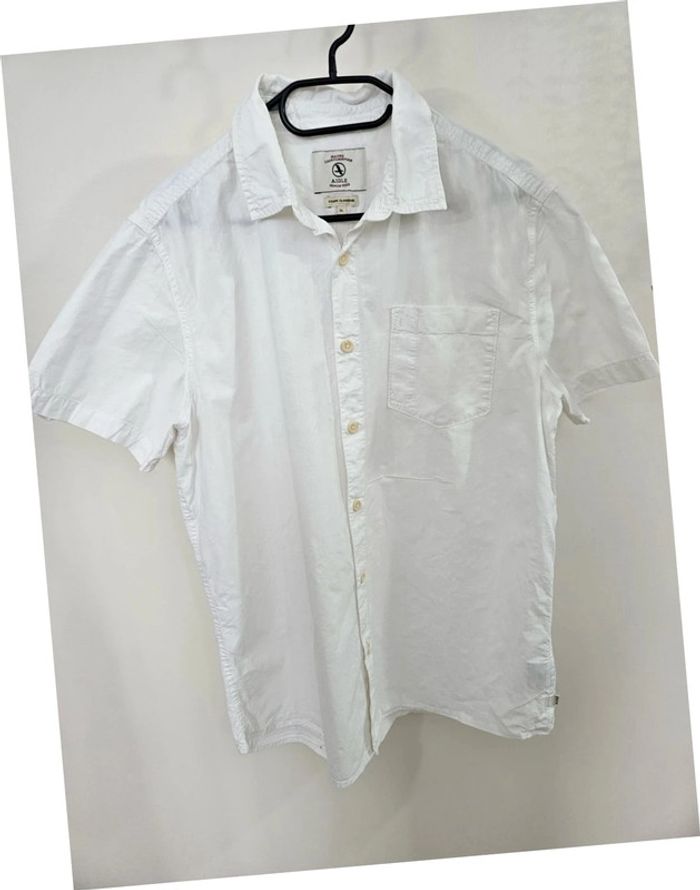 Chemise manches courtes blanche Aigle 100% coton coupe classique taille XL - photo numéro 2
