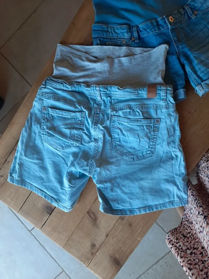 Lot de 2 shorts jeans grossesse - photo numéro 3