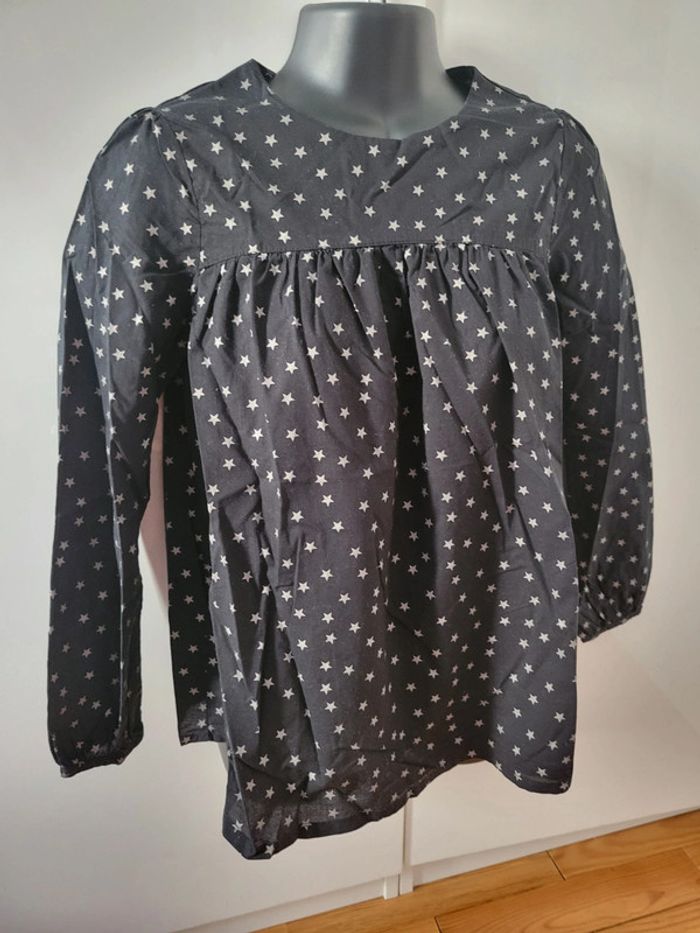 Blouse tee shirt Verbaudet taille XS / 34 coquette étoiles 100% coton - photo numéro 3