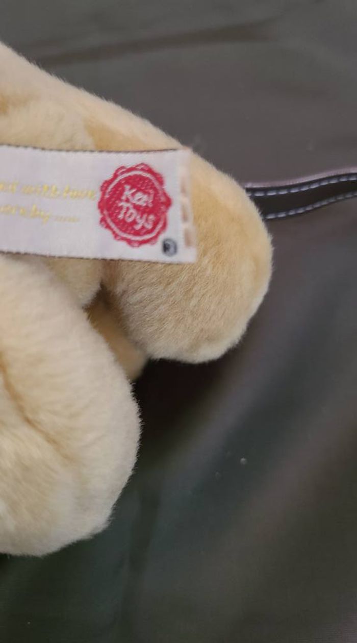 peluche chiot beige collier laisse keel toys - photo numéro 7