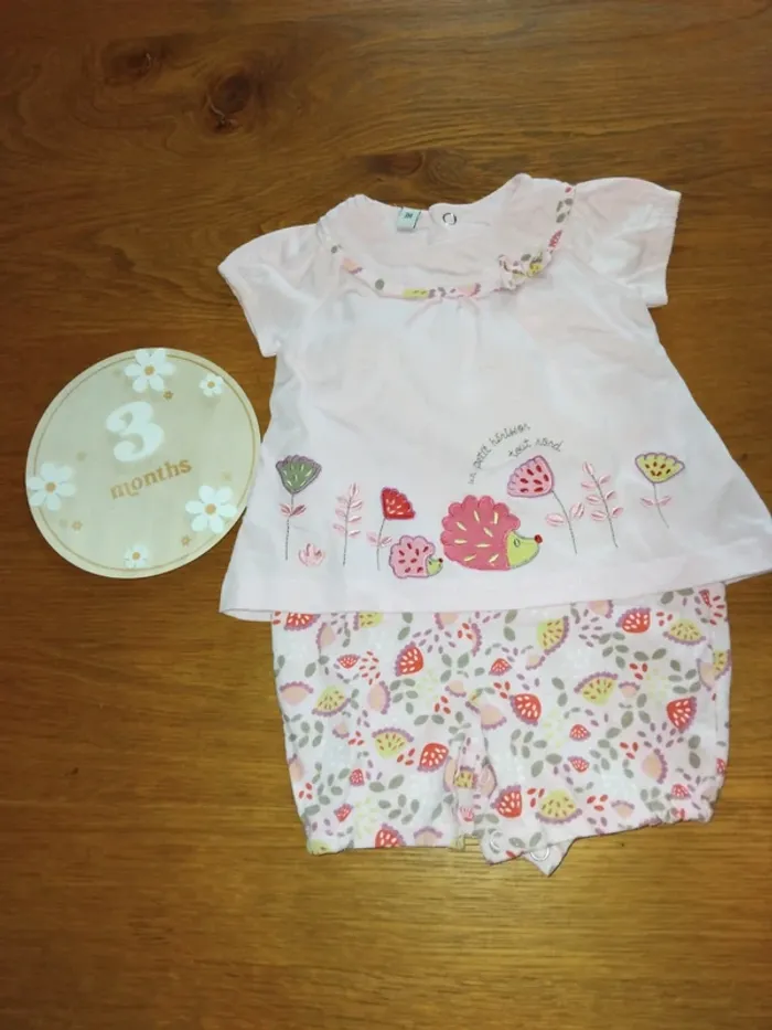 Combi-short taille 3 mois