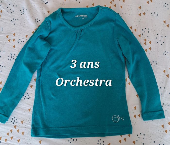 T shirt manches longues turquoise uni