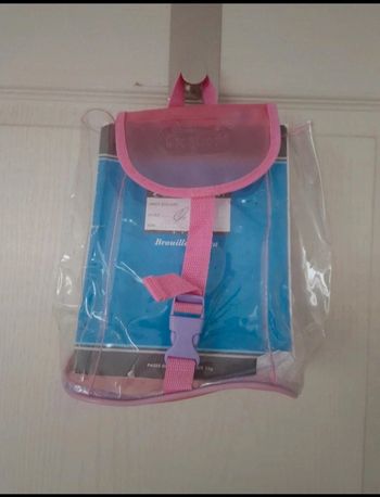 Petit sac à dos en plastique transparent et rose