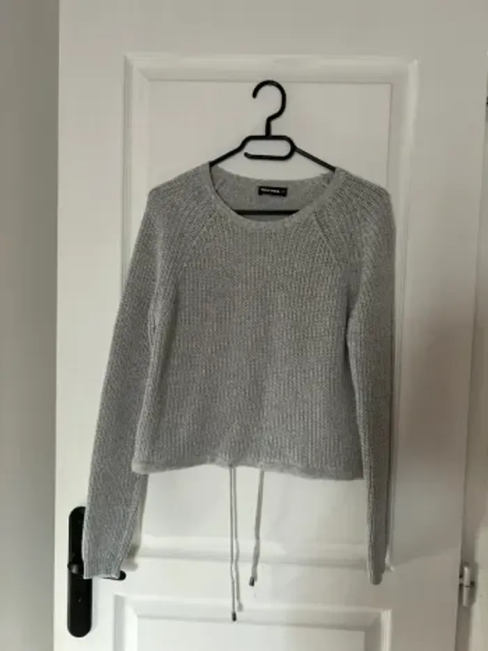 Pull en maille gris