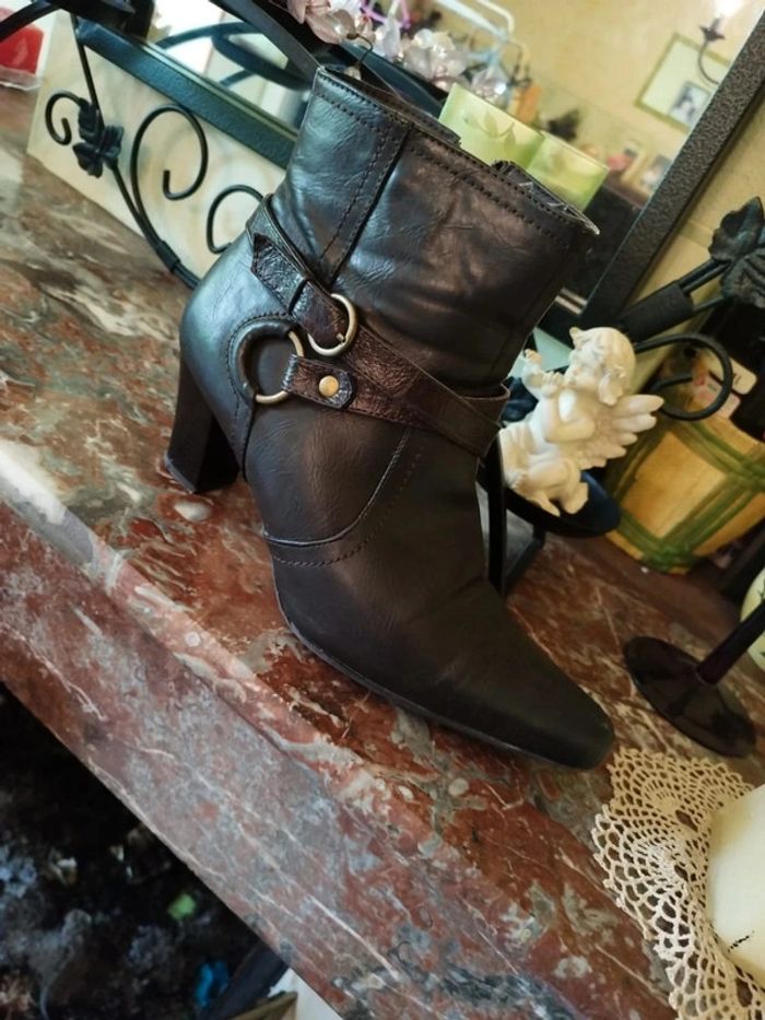 Bottines noires similicuir taille 39 Altramarea - photo numéro 7