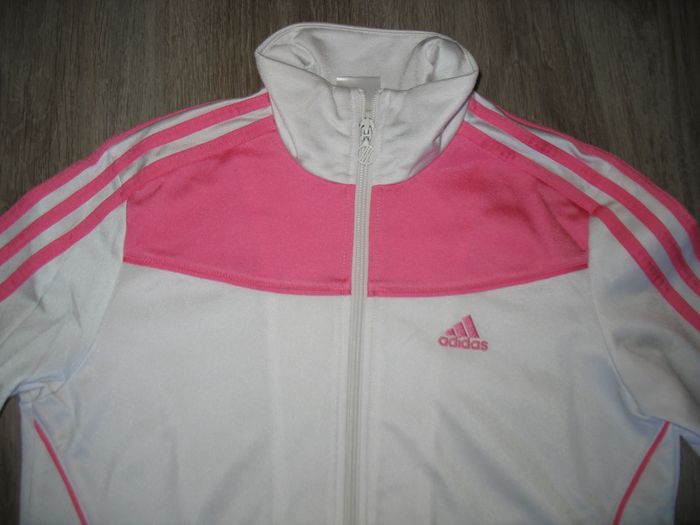 VESTE DE JOGGING BLANCHE ET ROSE FILLE "ADIDAS" - 14 ANS - n°01 - photo numéro 4