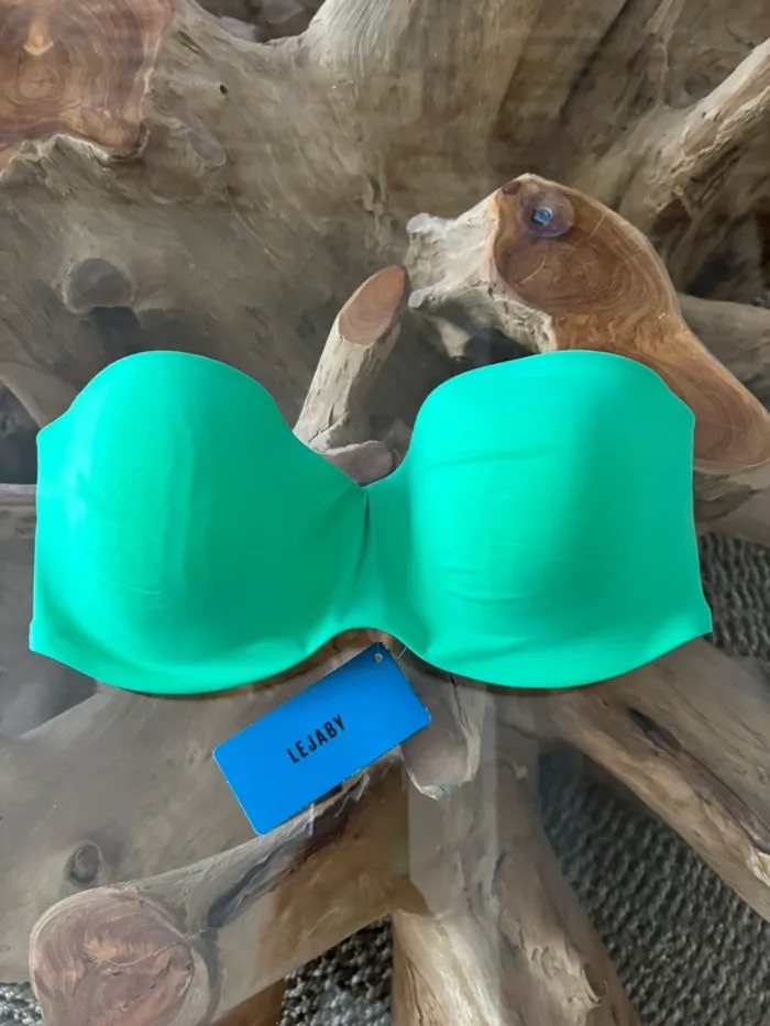 Haut de maillot de bain Maison Lejaby bandeau vert sculpt