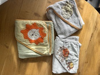 Lot de 3 capes de bain pour bébé