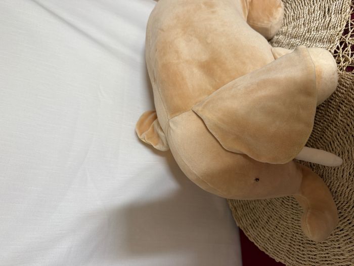 Doudou peluche musicale Elephant beige orange Les Loustics Moulin Roty - photo numéro 7