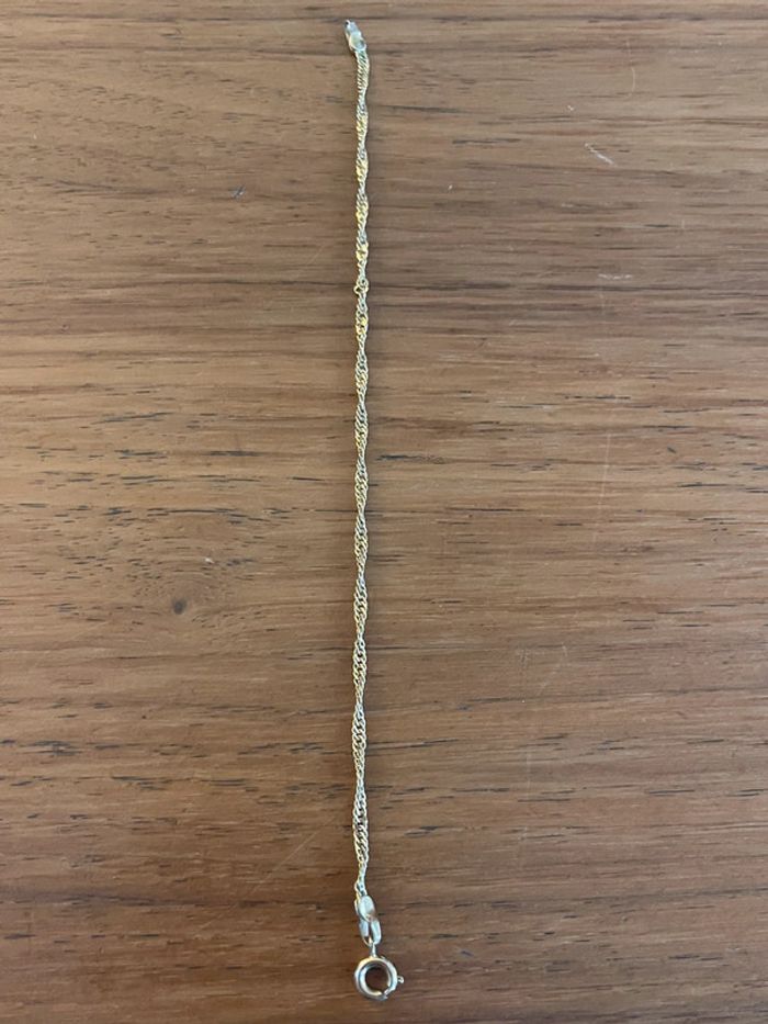 Bracelet chaine plaqué or 18cm - photo numéro 2