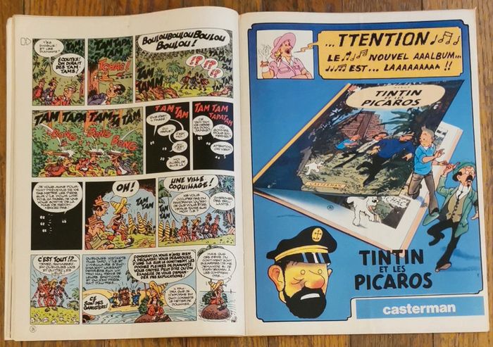 Ancien magazine Nouveau Tintin n°32 avec poster jeu antigag 1976 vintage - photo numéro 3
