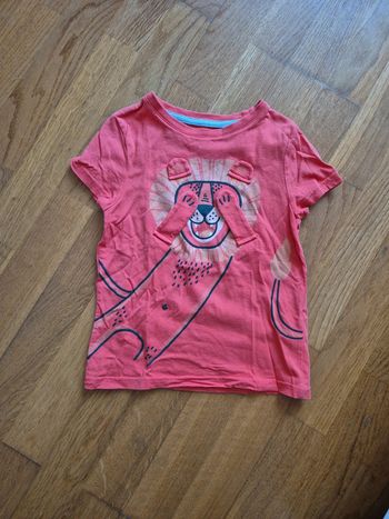 Tee-shirt orange lion taille 4 ans