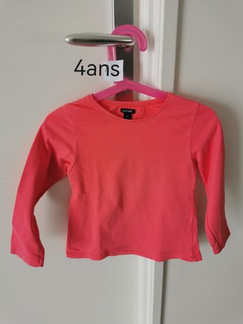 Tee shirt manches longues fille 4ans