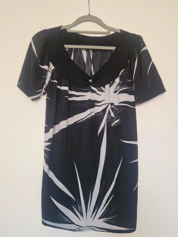 Blouse noir et blanc, TU