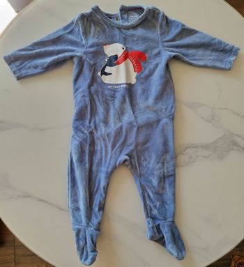 Pyjama bleu "My first winter" Obaïbi 9 mois