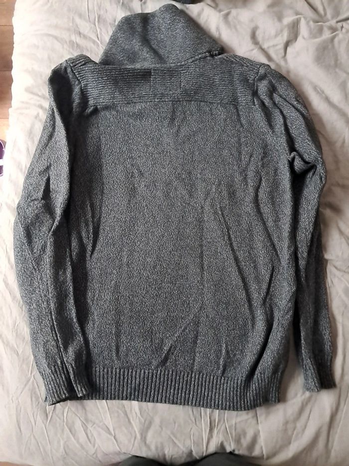 Pull noir avec col fermeture - photo numéro 3