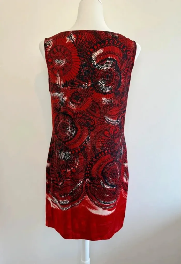Robe d'été Sisley rouge taille S parfait état - photo numéro 3