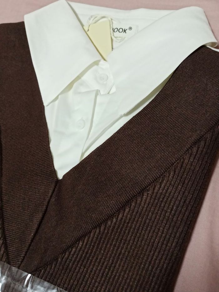 Robe chemise/pull Neuve - photo numéro 2