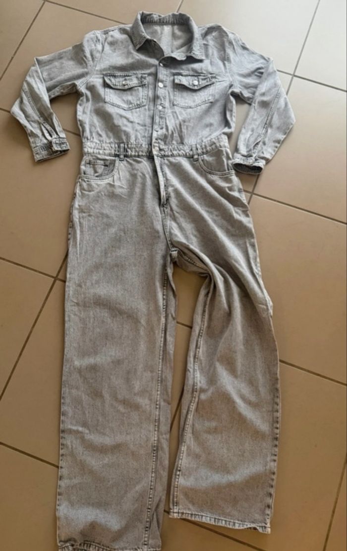 Combinaison jean gris - photo numéro 3