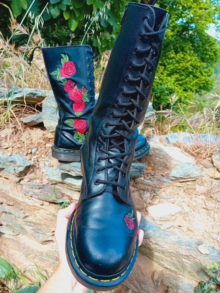 Dr. Martens 1914 Vonda roses brodées 🌹 42 - photo numéro 6