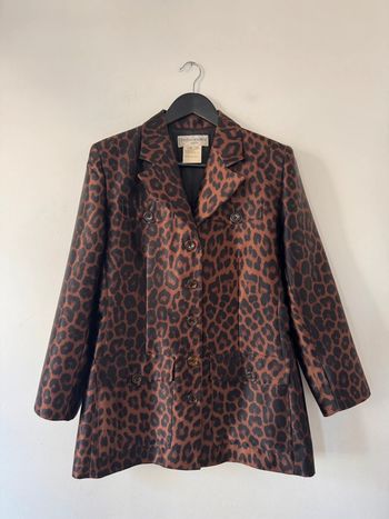 Veste Blazer Léopard Print Yves Saint Laurent Vintage