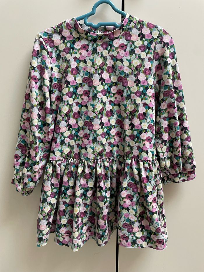 Robe manches longues à fleurs