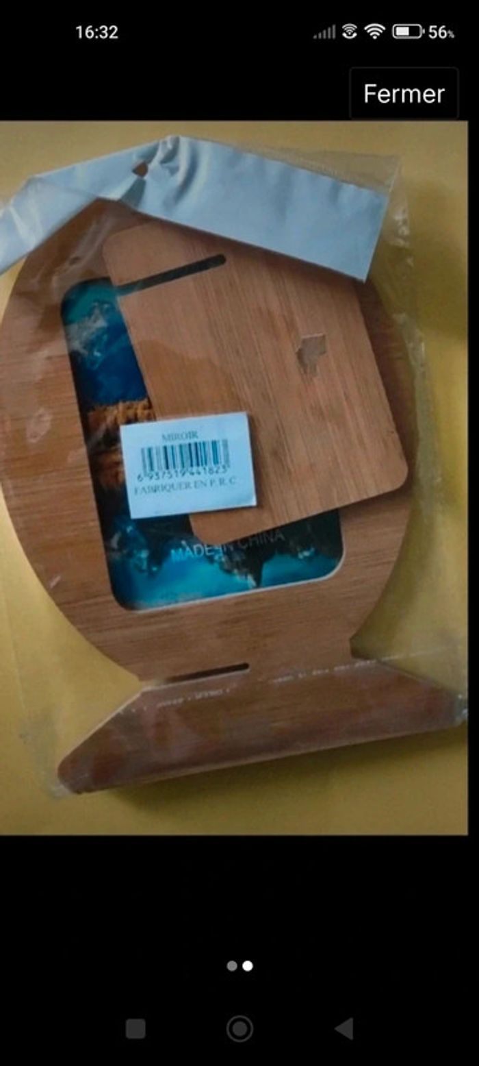 Petit miroir bois - photo numéro 2