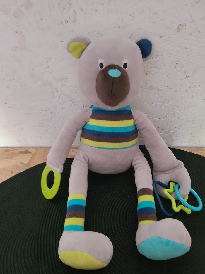 Doudou ours peluche éveil 39 cm Orchestra - photo numéro 4