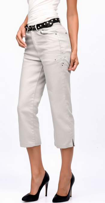 Pantalon gris clair " Anne Weyburn" Taille 40 Neuf