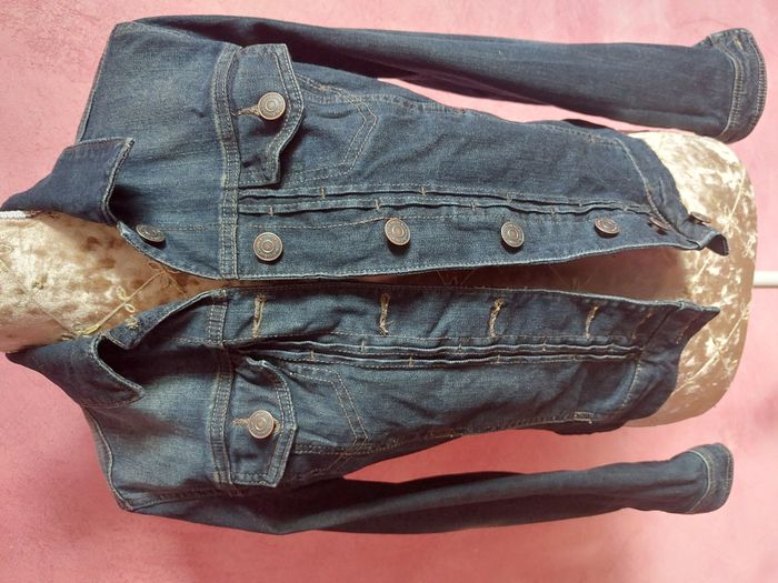 Veste en jean bleu brut Camaieu taille 38 - photo numéro 2