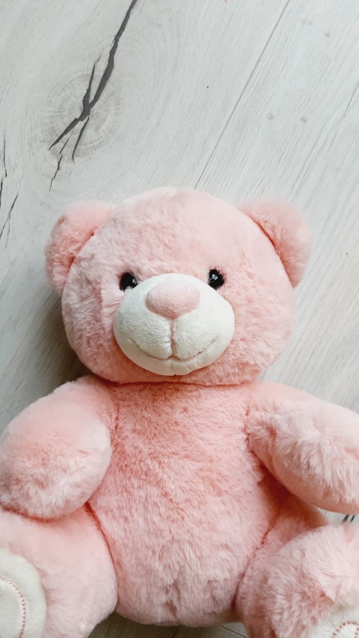 Peluche ours rose Gipsy 25 cm de hauteur Neuf - photo numéro 2