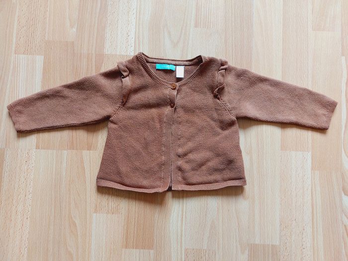 Veste marron Obaïbi très bon état 12 mois - 74cms