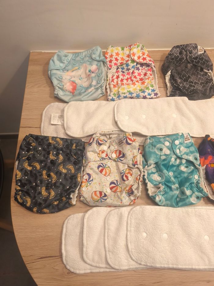 Lot couche lavable te2 mama koala et leurs inserts - photo numéro 3