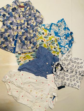 Chemises d’été 18 mois