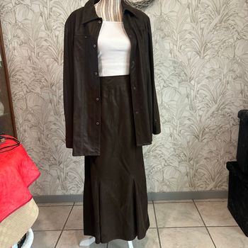 Ensemble marron effet cuir