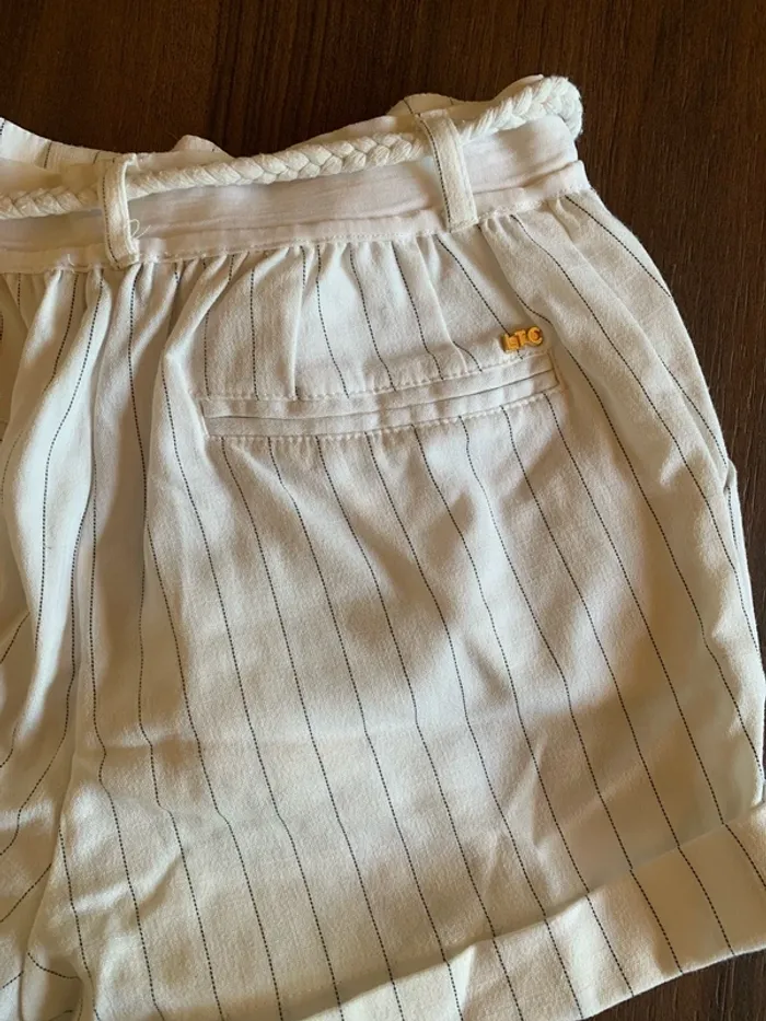 Short le Temps des Cerises femme blanc - photo numéro 4