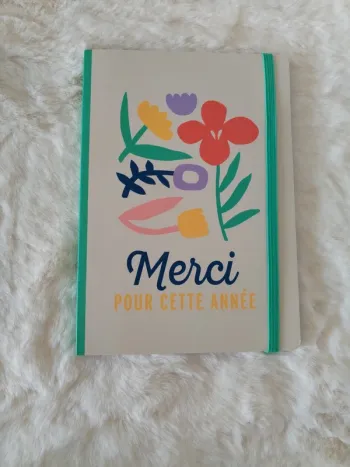 Carnet Merci pour cette année fleur Promo